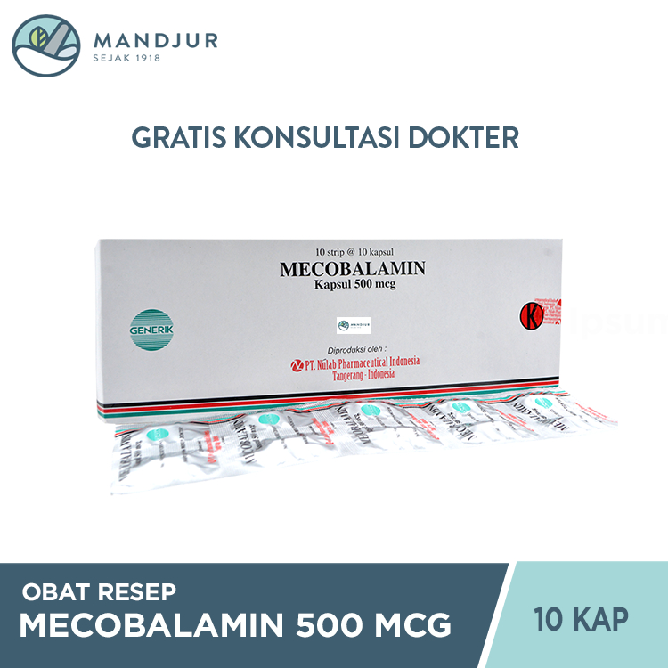 Mecobalamin 500 Mcg Strip 10 Kapsul