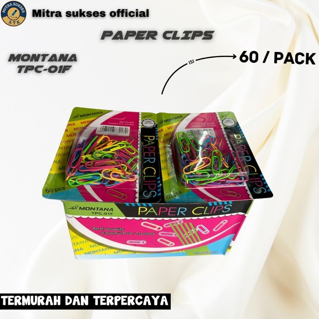 

PAPER CLIPS MONTANA ISI 60PCS