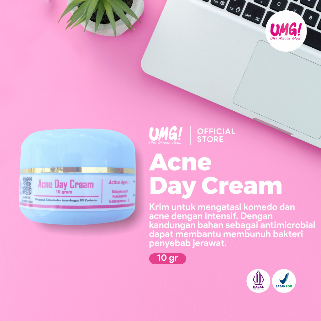 UMG Ulti Matte Glow (10gr) day cream acne (cream siang untuk kulit berjerawat)