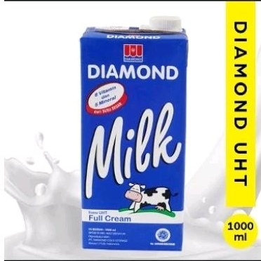 SUSU UHT 1 LITER DIAMOND / SUSU UHT BOTOL 1 LITER /  SUSU PUTIH / SUSU UHT 1 LITER BOTOLAN