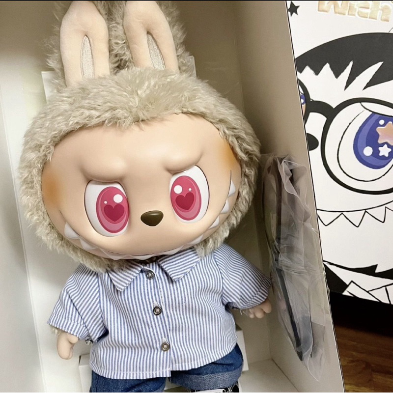 (SYQ) Labubu The Monster Flip With Me Vinyl Plush Doll Original Boneka Labubu 40cm Flip With Me