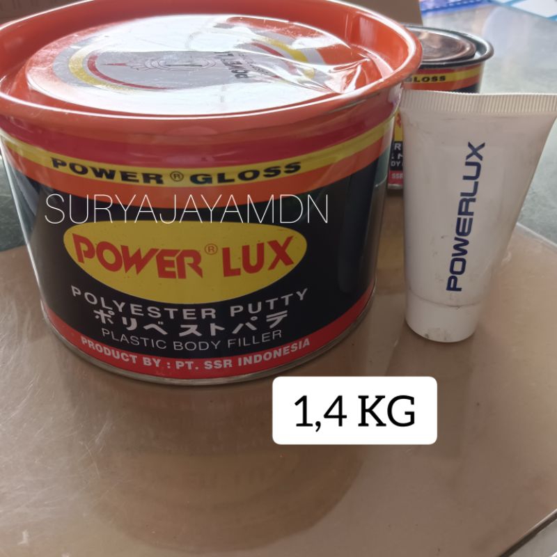 DEMPUL PLASTIK 1,4 KG POWER LUX + RESIN HARDENER