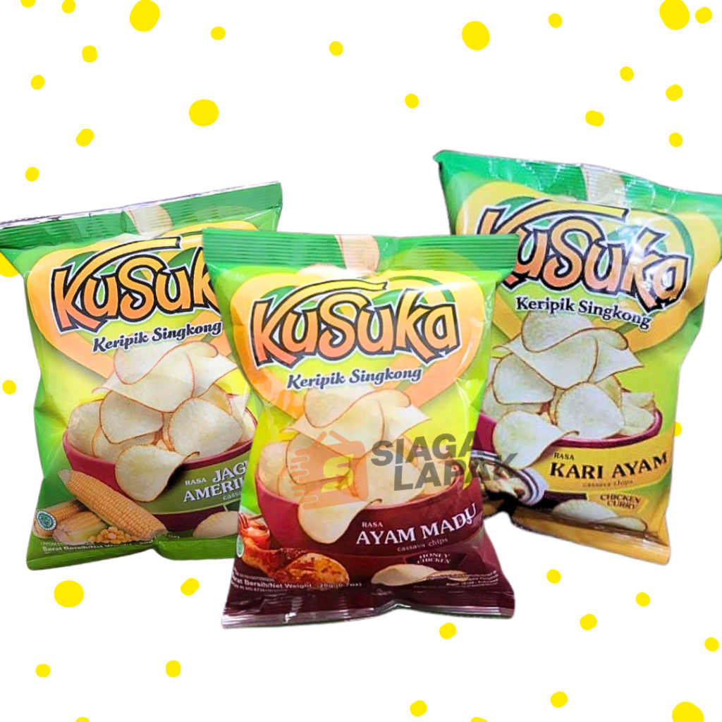 

Kusuka MINI 20gr Keripik Singkong Aneka Rasa Jagung Amerika Kari Ayam Madu