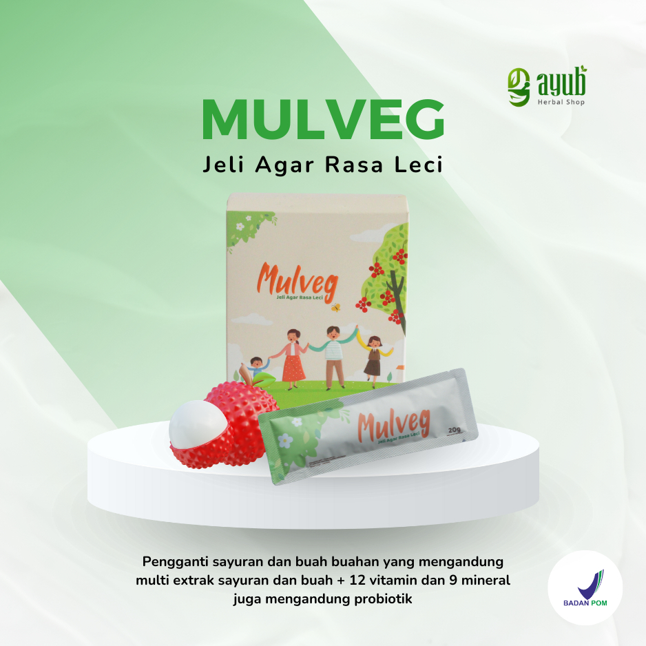 

MULVEG LECI/Jeli Agar Rasa Leci/10 Sachet @20Gr-BPOM