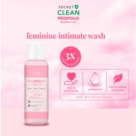 SECRET CLEAN - SECRET CLEAN PROPOLIS FEMININE WASH 100ML - FEMININE WASH SECRET CLEAN