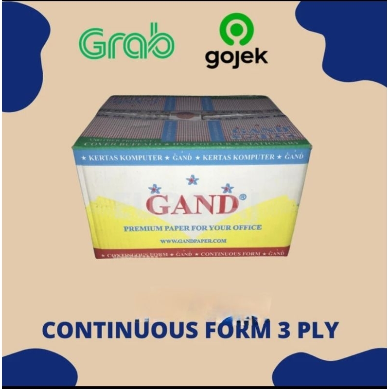 

Continuous Form Gand 3 Ply uk 9,5 x 11 " Utuh / PRS - Box.