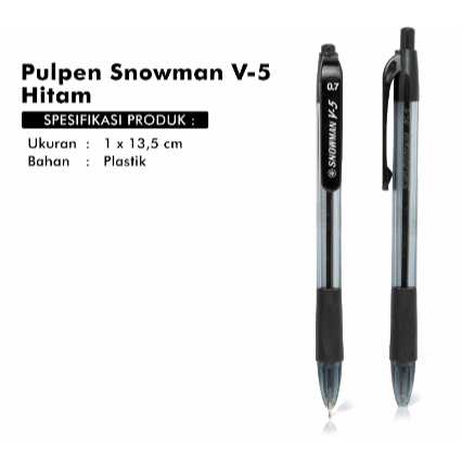 

(Pcs) SNOWMAN - Bolpen Semi Gel V5 0.7mm