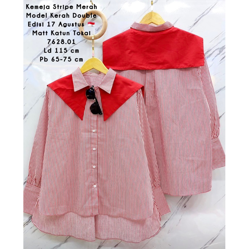 mamabebe kemeja merah putih agustusan