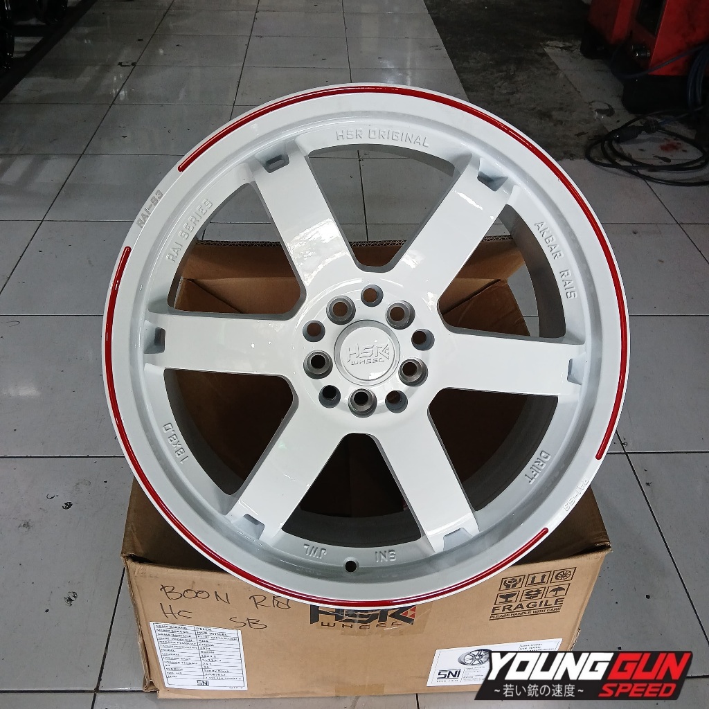 Velg Mobil Xpander Innova Hrv Crv Brv Terios Rush Toyota 86 All New Xenia Ring 18 HSR Rai S3 White