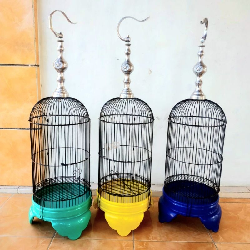 Sangkar kandang burung helopet kecil mini besi tebal tebok pvc pion besi