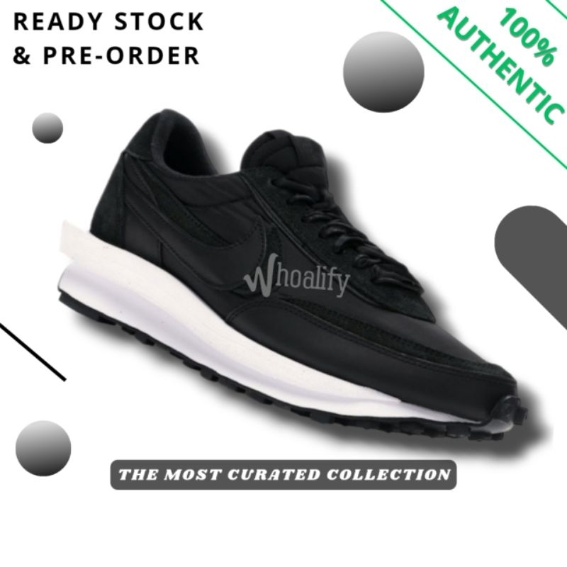 Nike LD Waffle Sacai Nylon Black BV0073-002 Authentic