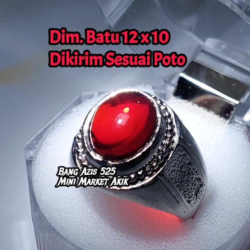 Batu merah delima asli merah kristal bersih original