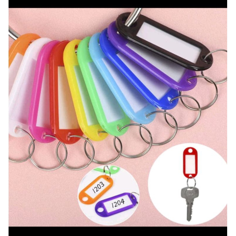 

KEY RING plastik LABEL nama isi 50pcs