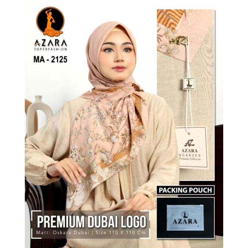 hijab segi empat voal azahra logo metal packing pouch | hijab segi empat motif | jilbab motif | hija