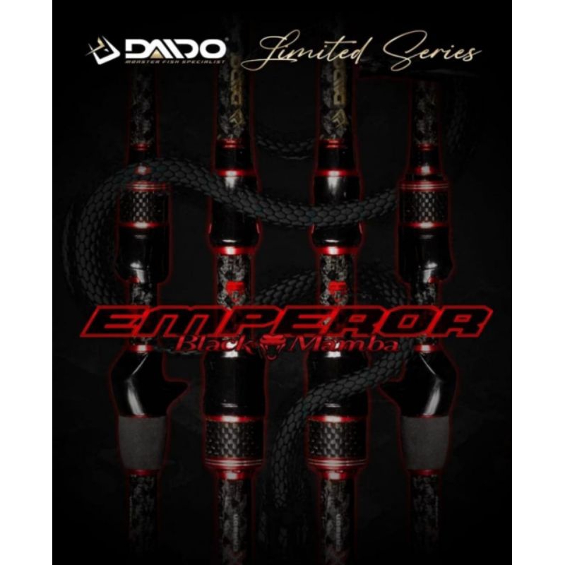 Joran Spinning Daido Emperor Black Mamba Fuji 702UL 2-6lbs Carbon Solid