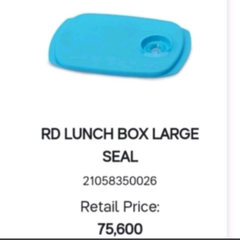 seal Byo Tupperware Baru