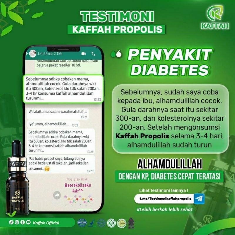 kaffah propolis gula darah kencing manis herbal diabet