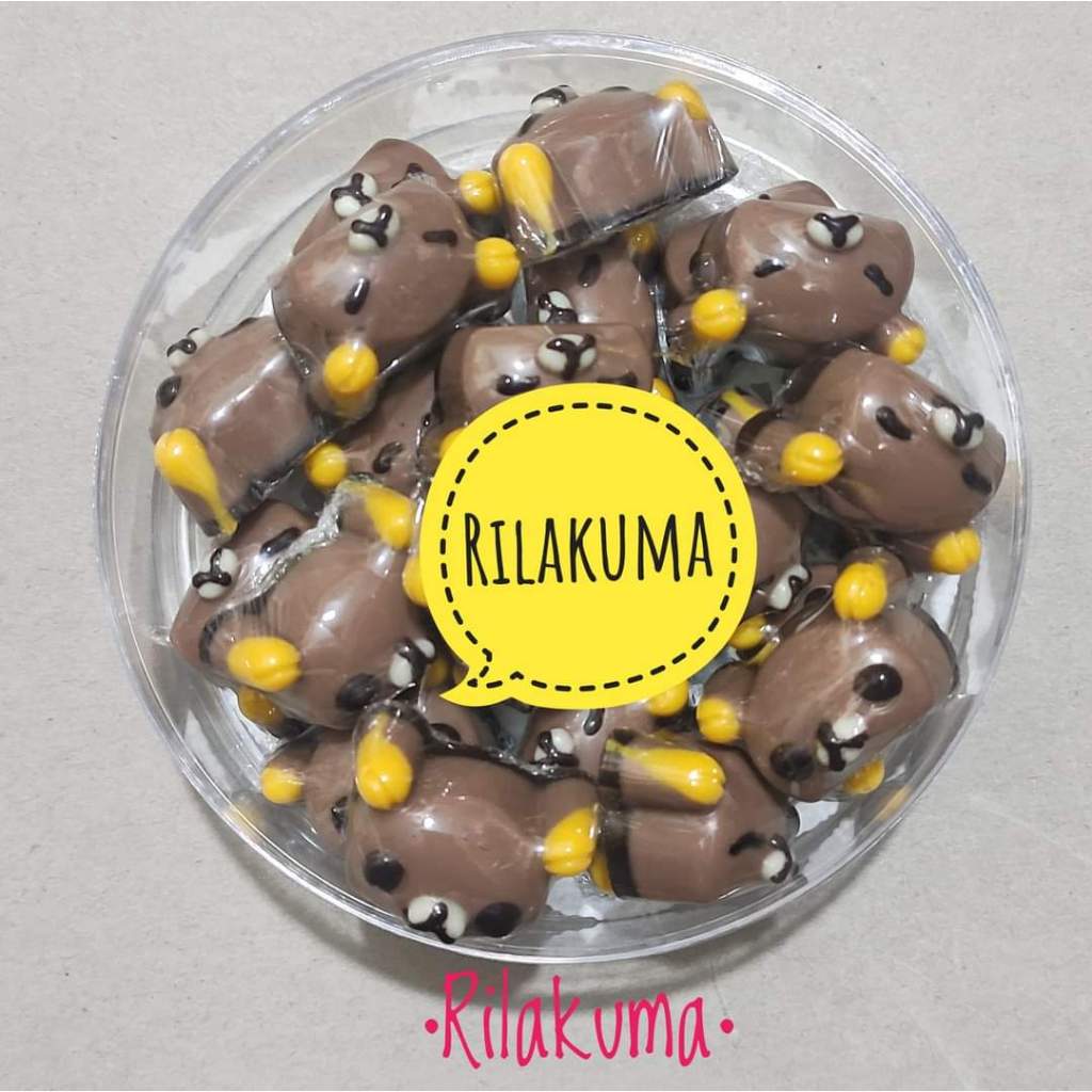 

Cokelat Karakter Rilakuma 200gr Toples - Cokelat Praline Enak