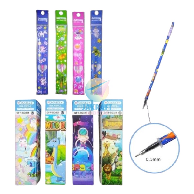 

PALING DIMINATI 2 Pcs Refill Isi Ulang Segala Pulpen Gel Pen JOYKO GFRSQ321 Needle Tip NT 5 mm Hitam Black