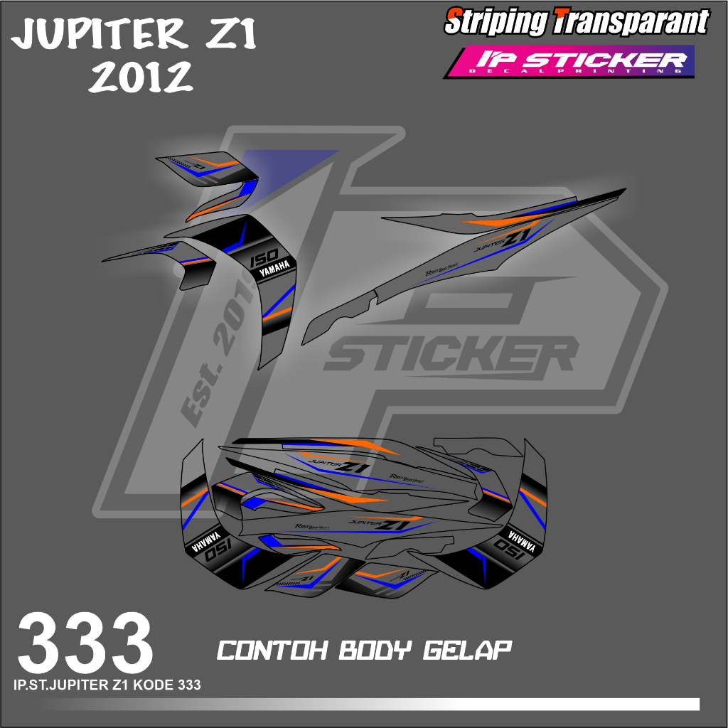 JUPITER Z1 2012 (COD) STIKER STRIPING MOTOR YAMAHA JUPITER Z1 HOLOGRAM DAN TRANSPARAN