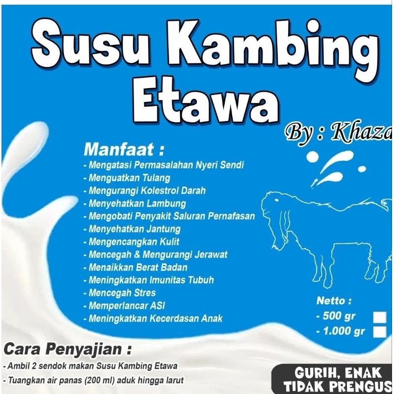 

SUSU KAMBING ETAWA BY KHAZA