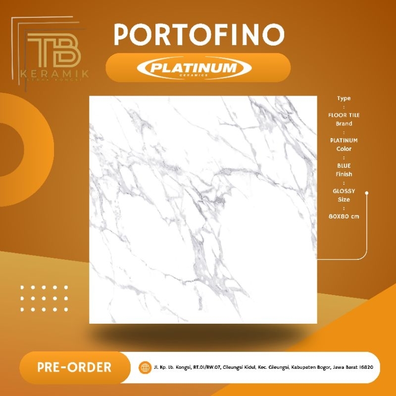 LANTAI GRANIT PORTOFINO / 80X80cm /GREAT A / KW1 | MERK PLATINUM