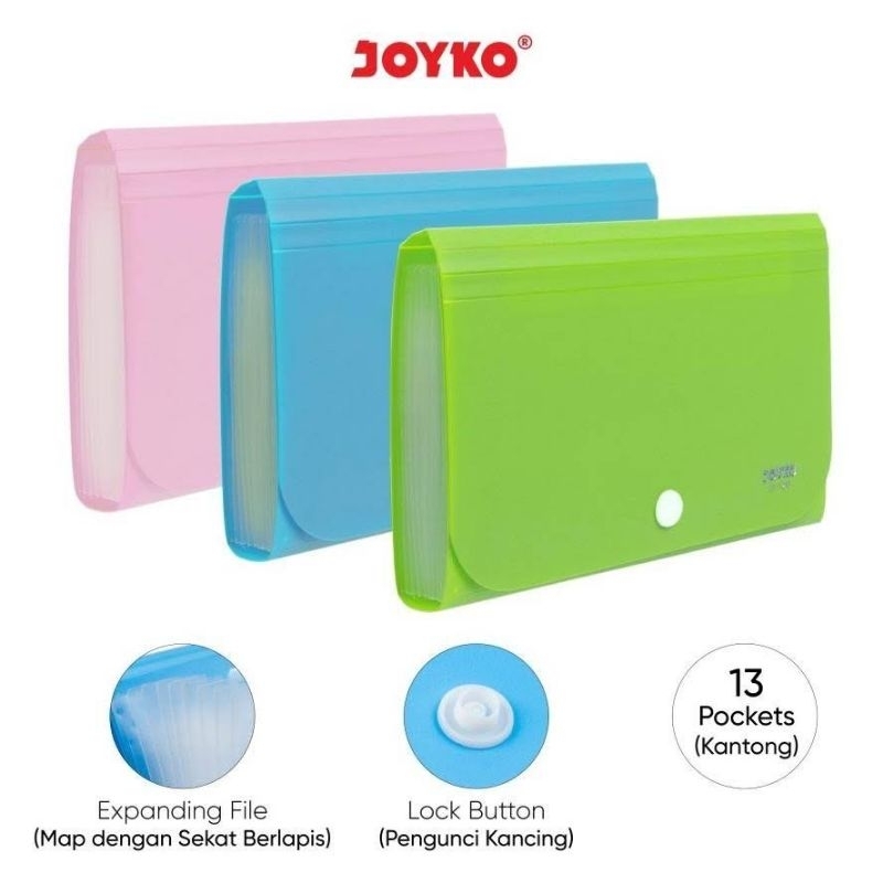 

Expanding File Joyko ukuran dompet / giro EF-1218 - 13 pocket ( pcs )