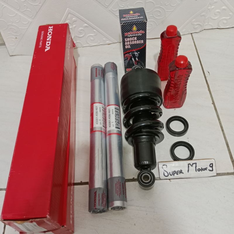 As Shock Depan+Belakang Supra GTR 150 GTR 150 Sepasang Pipa Shock Depan+Belakang (K56)