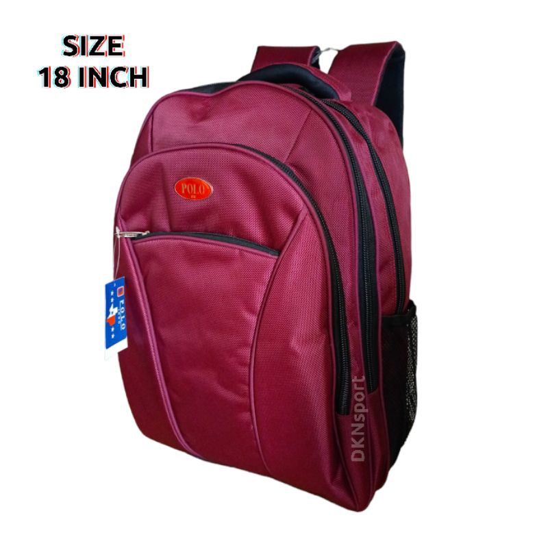 Tas ransel laptop backpack polo in 005 size 18 inch