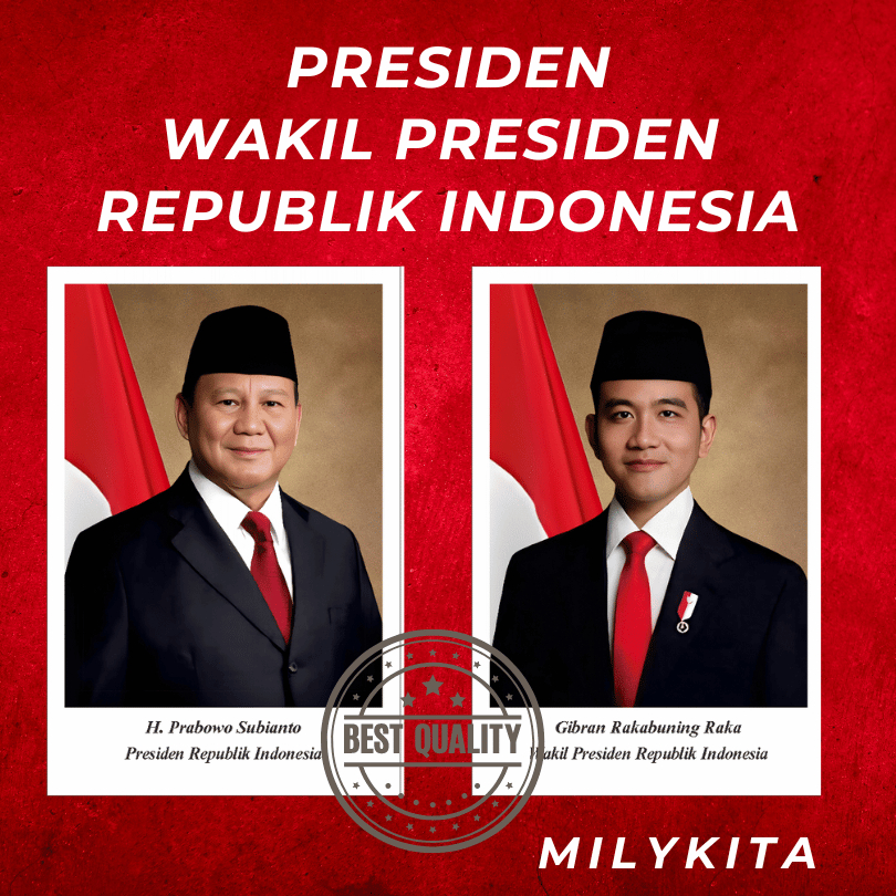 

Foto Presiden Prabowo Gibran Poster Gambar Garuda non Bingkai 10 R 20x30 Terpilih 2024