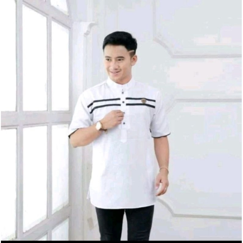 BAJU KOKO MUSLIM PRIA DEWASA LIST DUA//BAJU KOKO KURTA LIST DUA