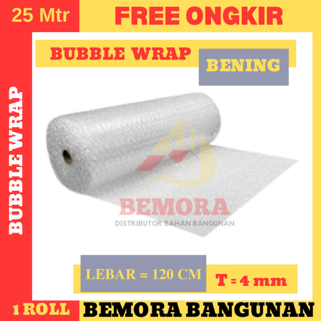 

Bubble Wrap 4 mm 120 cm (1 roll 25 mtr)