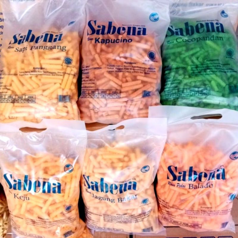 

Sabena Snack 1 Dus isi 5 bisa Mix Rasa Kemasan Jumbo 360grm