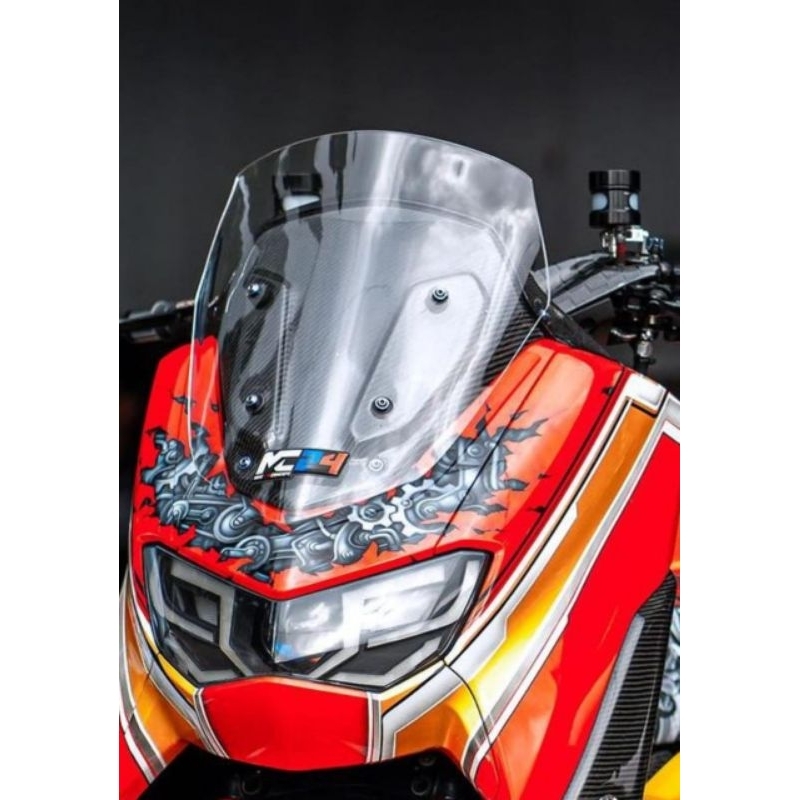 VISOR YAMAHA NMAX 155 MODEL STANDAR TEBAL 3 MILI DAN 4 MILI [ Free Baut 4 Pcs ] WINDSHIELD NMAX NEW 
