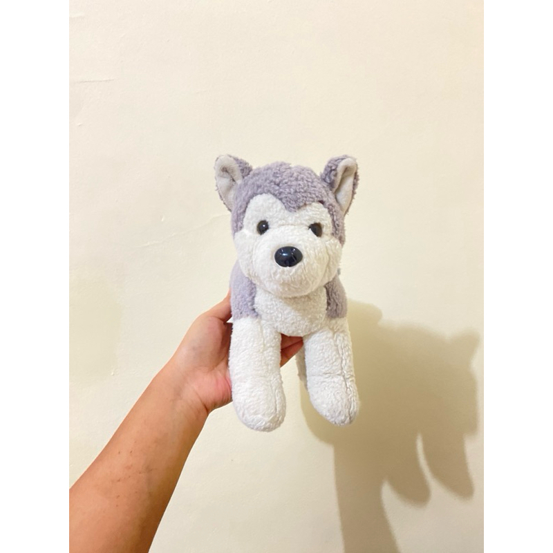 Boneka karakter Husky Miniso Original size 25x23cm / Boneka Karakter Anjing Husky Original Miniso / 