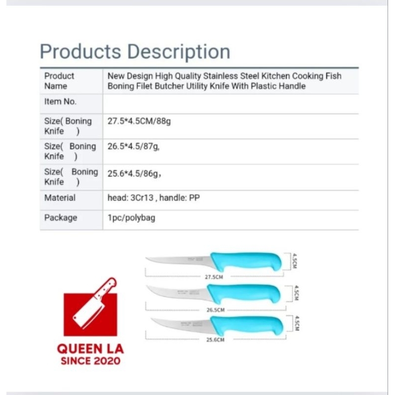 tyu Pisau Boning untuk pisau pengiris daging dan ikan