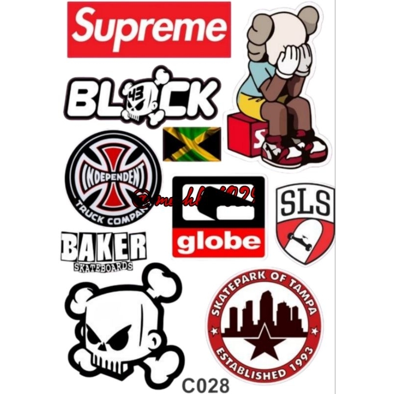 

Stiker Pack Hypebeast Aesthethic Vinyl Waterproof Sticker untuk Helm 10 pcs