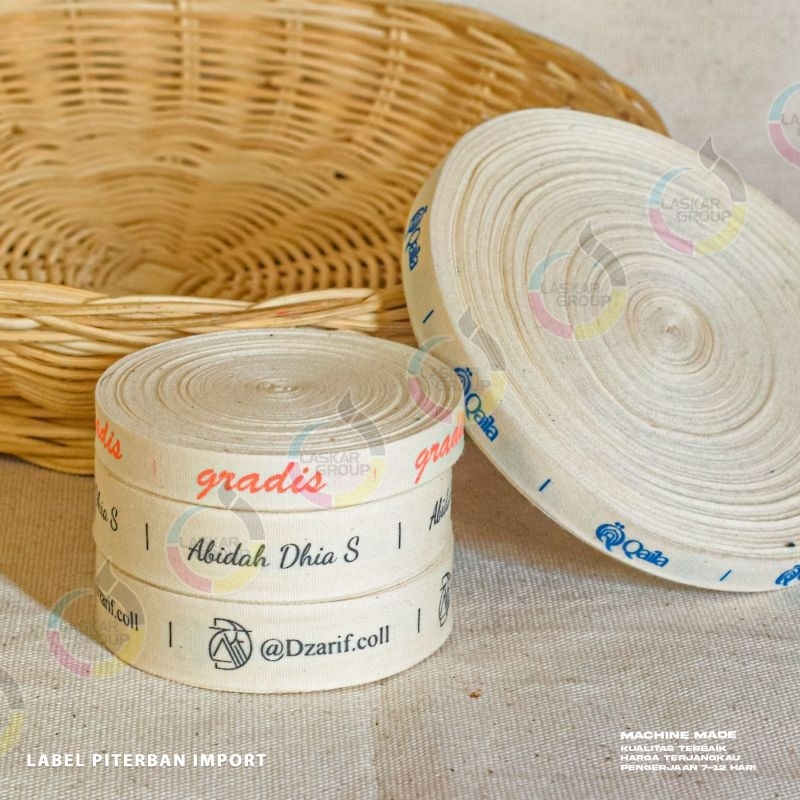 pitreben import bahan halus buat label baju dan tas dll