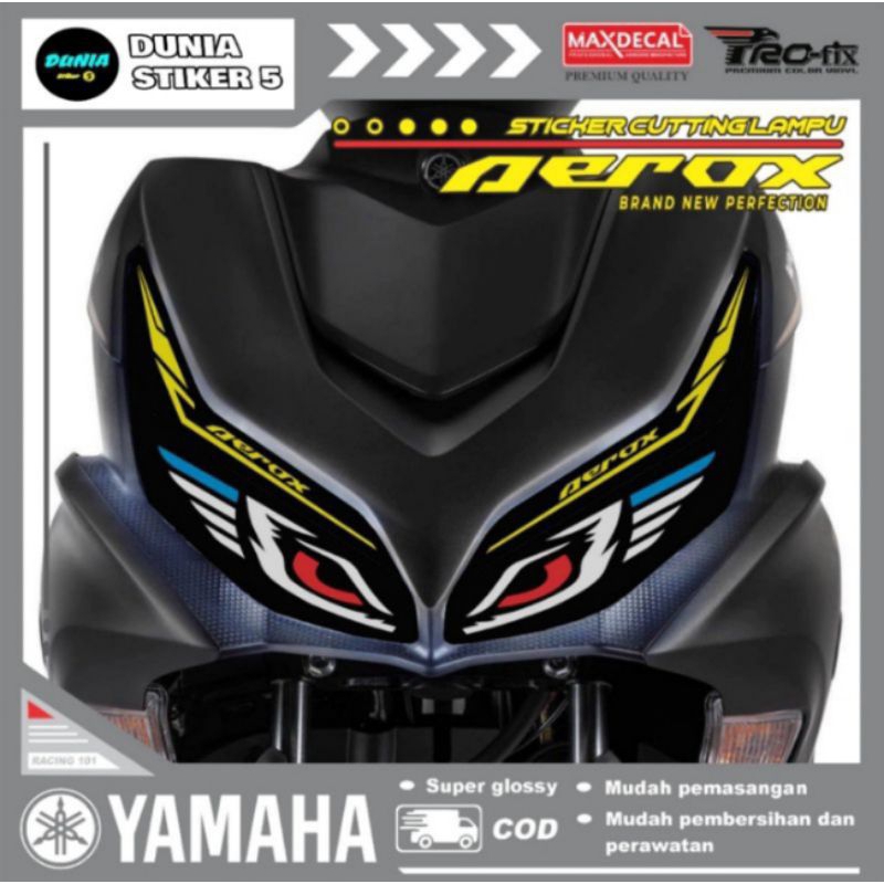 Sticker lampu alis yamaha AEROX NEW , Stiker lampu alis yamaha AEROX NEW