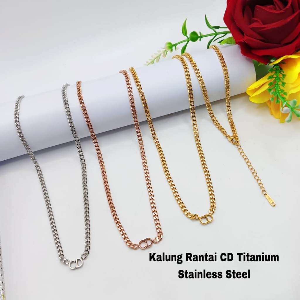 Kalung Rantai CD Titanium stainless steel