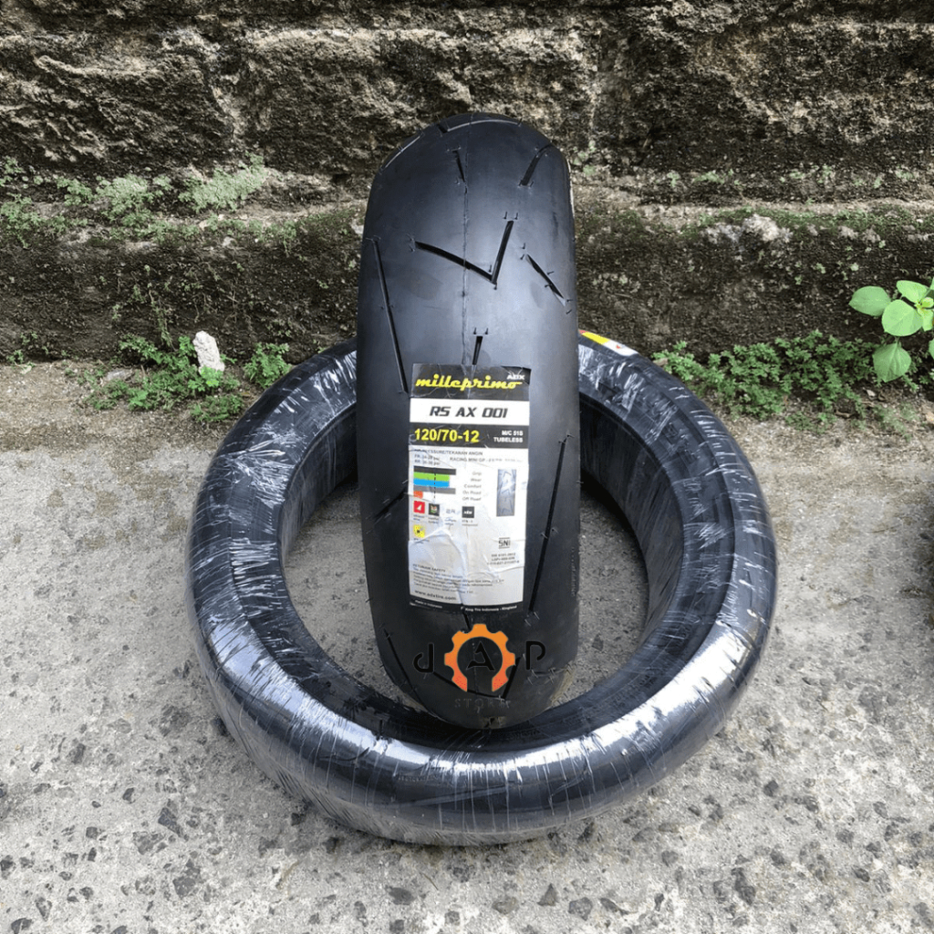 BAN MOTOR VESPA RING 12 // ADX 120/70-12 (SOFT COMPOUND) TUBELESS // BAN MOTOR VESPA SPRINT