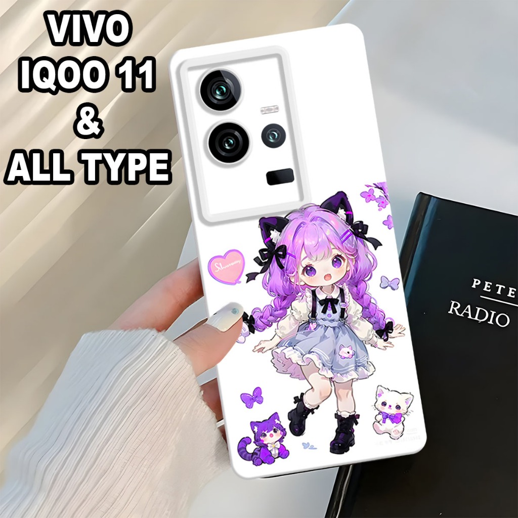 (GC22) Softcase karet Hp IQOO 11 Terbaru 2024 / Case Chibi / Case Cewek / Case IQOO 11 Silikon Tpu P
