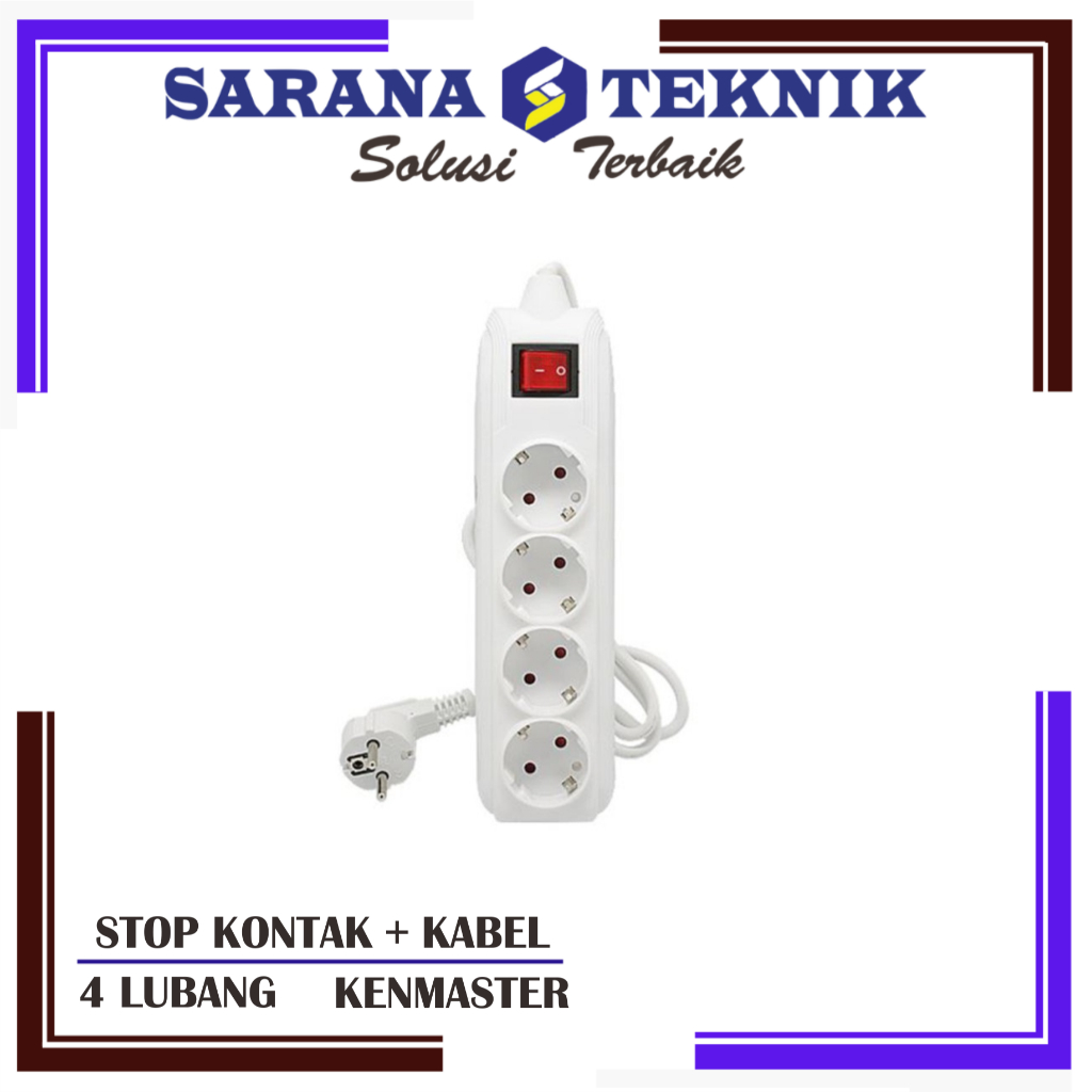 STOP KONTAK 4 LUBANG KENMASTER OVERHEAT PROTECTOR