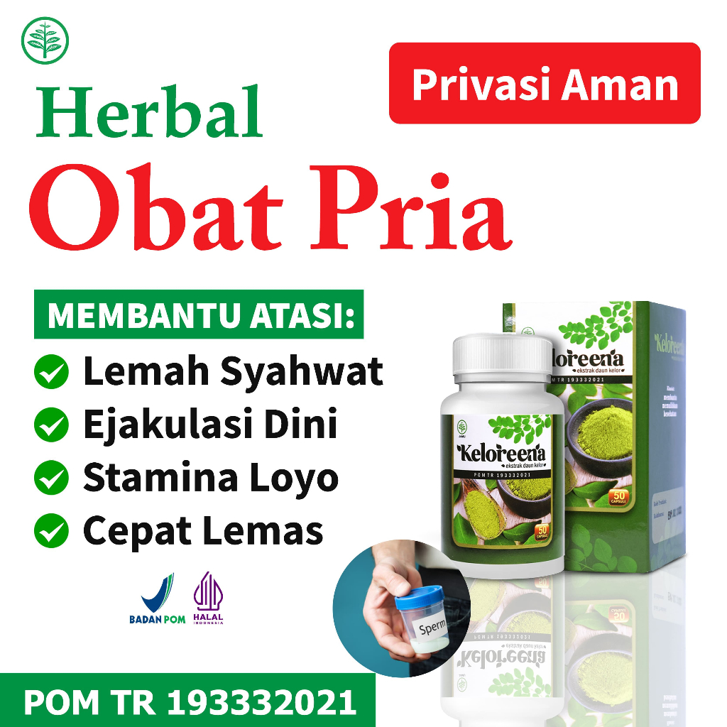 Keloreena Obat Penambah SpermaTeratozoospermia Azoospermia Penyubur Sperma Pria Sperma Encer Kosong