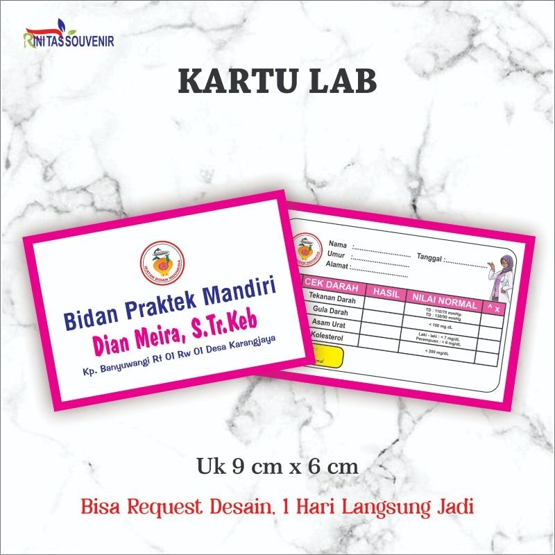 

Kartu Lab Kartu Berobat Bidan Kartu Lab Dokter Kartu Print