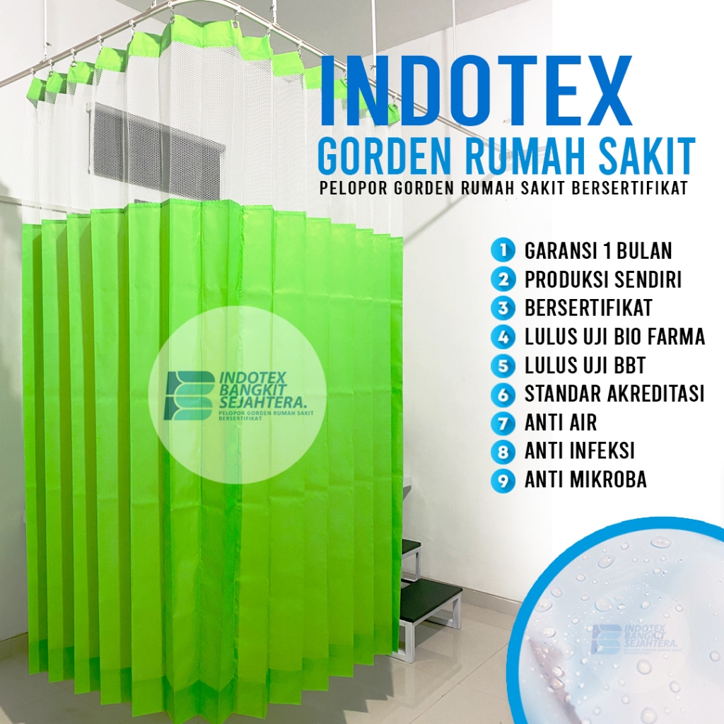 hordeng pembatas ruangan - gorden sekat ruang tengah - Harga Tirai Pasien - gorden rumah sakit indot
