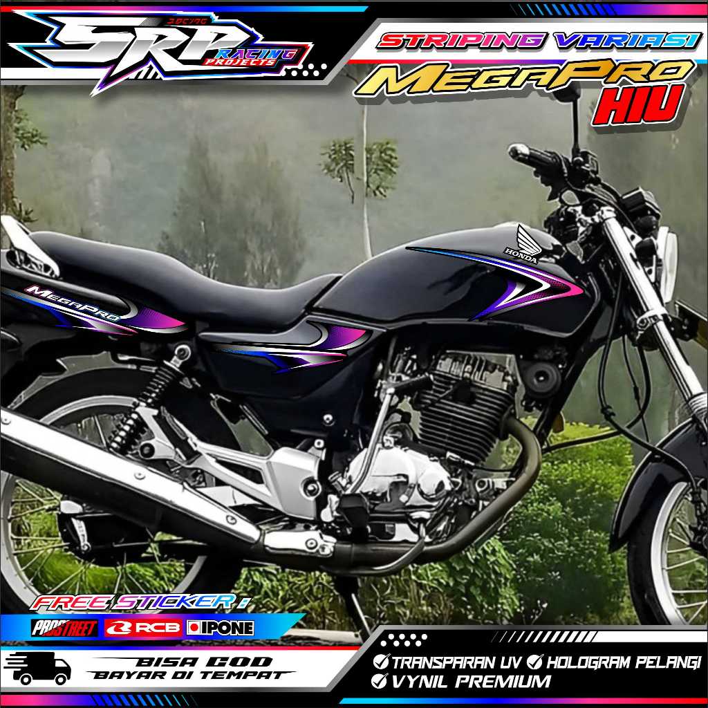 STRIPING VARIASI HONDA MEGAPRO HIU / STICKER LIST VARIASI MOTOR MEGAPRO HIU