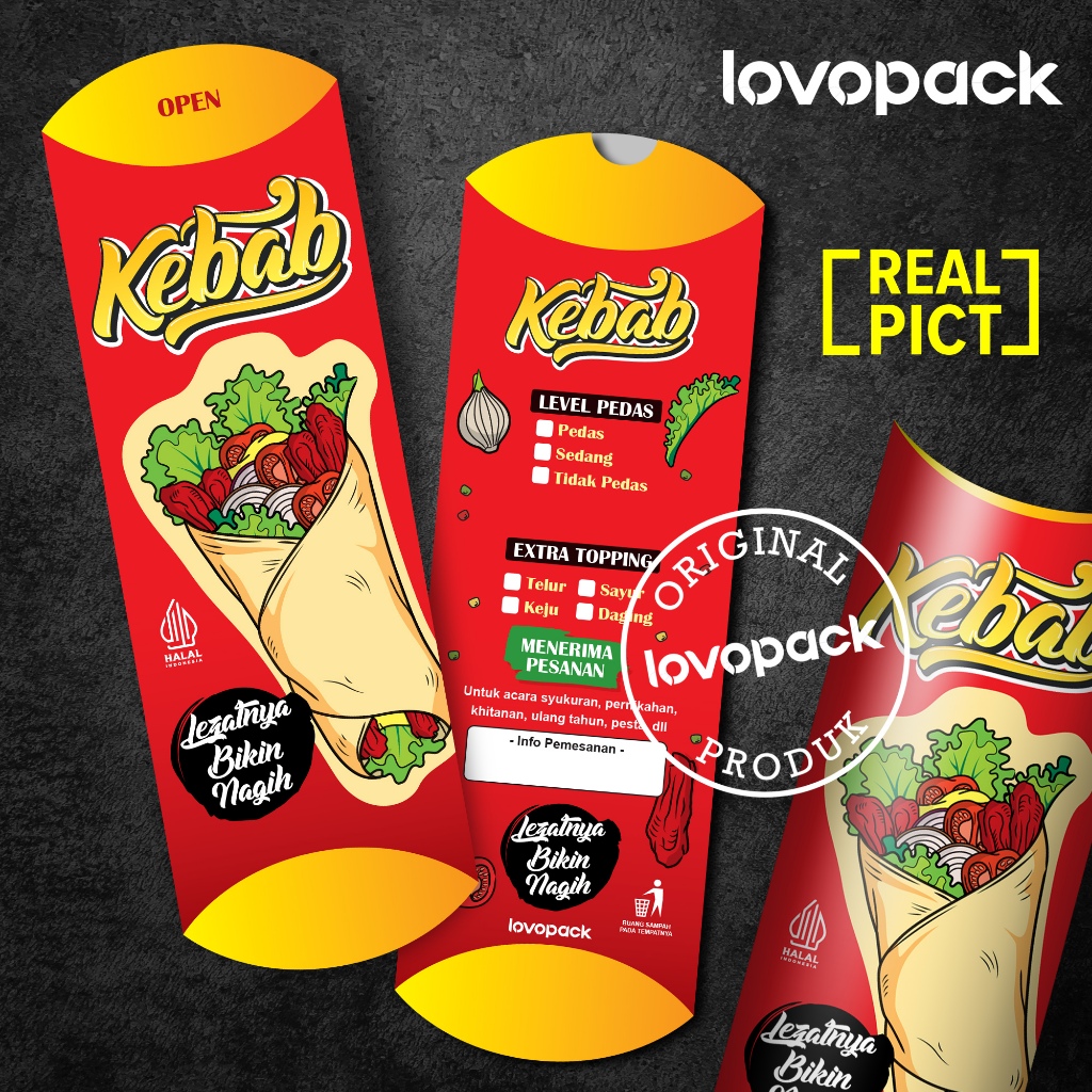 

Dus Kebab Premium Merah All Size - Lovopack