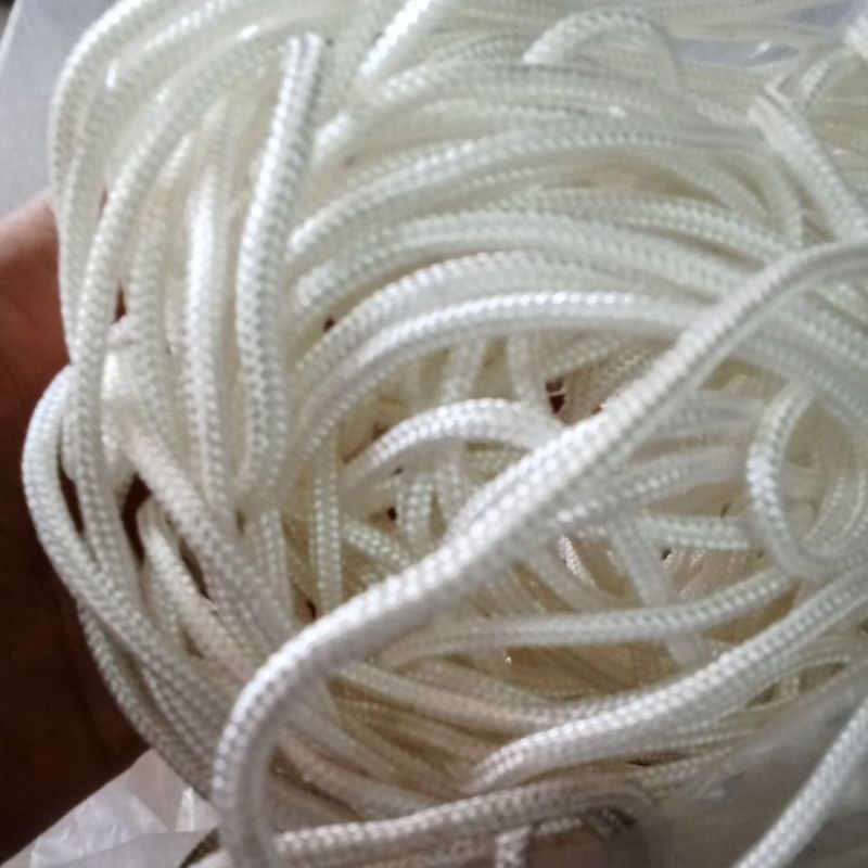 

tali nylon putih 4mm tali tambang kepang kecil/10meter