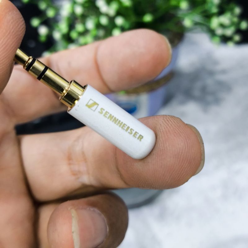 Jack Audio 3.5mm 3 Jalur Stereo Logo Sennheiser Headset Speaker Mic